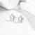 Pure 925 silver flora pearl bloom earrings for women