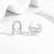 Pure 925 silver luna loop pearl earrings for women