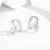 Pure 925 silver luna loop pearl earrings for women