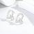 Pure 925 silver luna loop pearl earrings for women