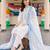 women floral embroidered regular thread work cotton kurta with trousers & with dupatta