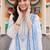 women floral embroidered regular thread work cotton kurta with trousers & with dupatta