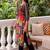 women floral printed regular cotton kurta with trousers