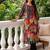 women floral printed regular cotton kurta with trousers