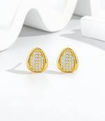Pure 925 silver royal spark oval earrings for women