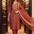 women ethnic motifs embroidered regular thread work liva kurta with trousers & with dupatta