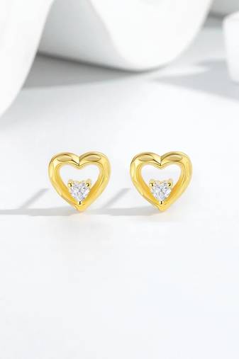 Pure 925 silver dainty love spark earrings for women