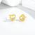 Pure 925 silver dainty love spark earrings for women