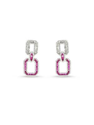 Pure 925 silver joint box drop earrings for women 1