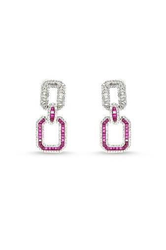 Pure 925 silver joint box drop earrings for women