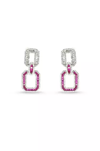 Pure 925 silver joint box drop earrings for women