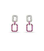 Pure 925 silver joint box drop earrings for women