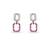 Pure 925 silver joint box drop earrings for women