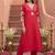 women ethnic motifs embroidered regular thread work kurta with trousers