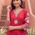 women ethnic motifs embroidered regular thread work kurta with trousers