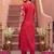 women ethnic motifs embroidered regular thread work kurta with trousers