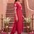 women ethnic motifs embroidered regular thread work kurta with trousers