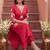 women ethnic motifs embroidered regular thread work kurta with trousers