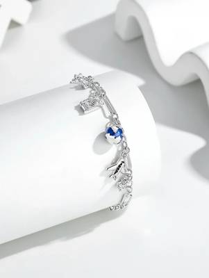 Pure 925 silver travel tales charm bracelet for women 1