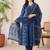 women floral printed regular cotton kurta with trousers & with dupatta