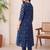 women floral printed regular cotton kurta with trousers & with dupatta
