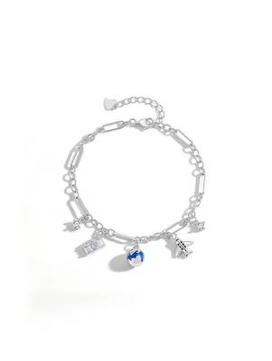 Pure 925 silver travel tales charm bracelet for women 5