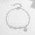 Pure 925 silver frosted snowflake charm bracelet for women