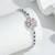Pure 925 silver sapphire bloom elegance bracelet for women