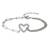 Pure 925 silver heart bracelet for women