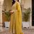 women floral embroidered empire thread work kurta with palazzos & with dupatta