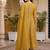 women floral embroidered empire thread work kurta with palazzos & with dupatta