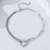 Pure 925 silver heart bracelet for women