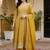 women floral embroidered empire thread work kurta with palazzos & with dupatta