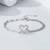 Pure 925 silver heart bracelet for women