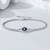 Pure 925 silver evil eye bracelet for women