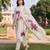 women floral printed regular kurta with trousers & with dupatta