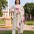 women floral printed regular kurta with trousers & with dupatta