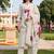 women floral printed regular kurta with trousers & with dupatta