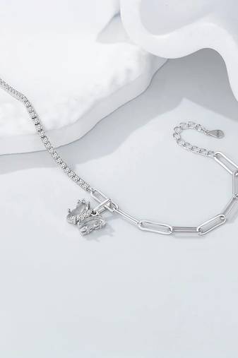 Pure 925 silver butterfly bracelet for women