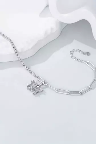 Pure 925 silver butterfly bracelet for women