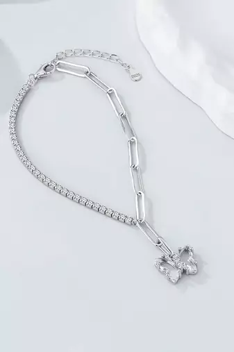 Pure 925 silver butterfly bracelet for women