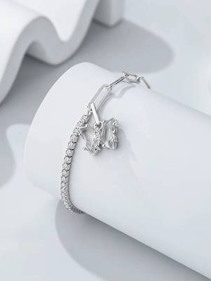 Pure 925 silver butterfly bracelet for women 4