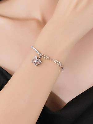 Pure 925 silver butterfly bracelet for women 5