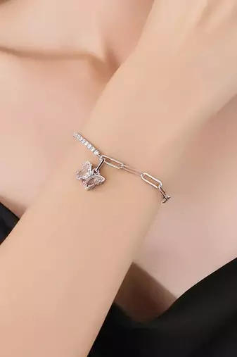 Pure 925 silver butterfly bracelet for women
