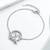 Pure 925 silver lovebirds bracelet for women
