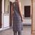 women printed regular cotton kurta with trousers