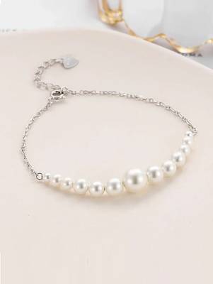 Pure 925 silver pearl bracelet for women 4