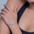Pure 925 silver blue butterfly bracelet for women