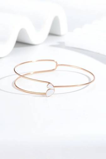 Pure 925 silver rose aura open bracelet for women