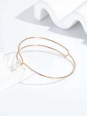Pure 925 silver rose aura open bracelet for women 2